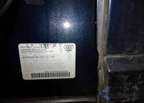 2011 Audi Q5 2.0T Premium z USA, uszkodzony, nr VIN WA1CFAFP6BA009668